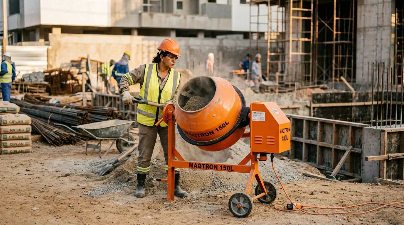 Comparação de betoneiras para construção civil